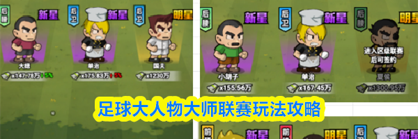 足球大人物大师联赛玩法攻略