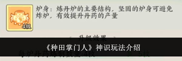 《种田掌门人》神识玩法介绍