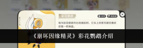 《崩坏因缘精灵》彩花鹦鹉介绍