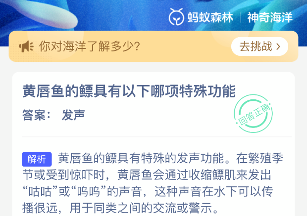 黄唇鱼的镖具有以下哪项特殊功能