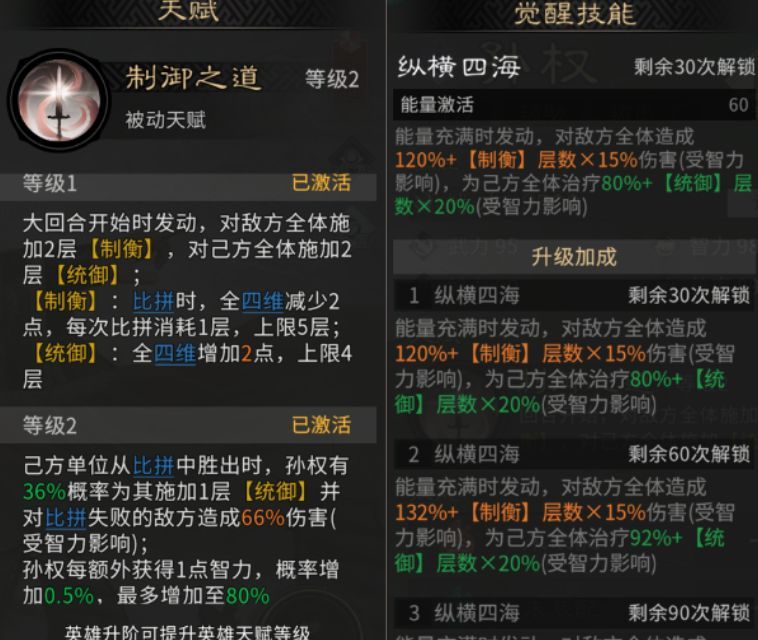 《三国：天下归心》孙权技能及阵容搭配