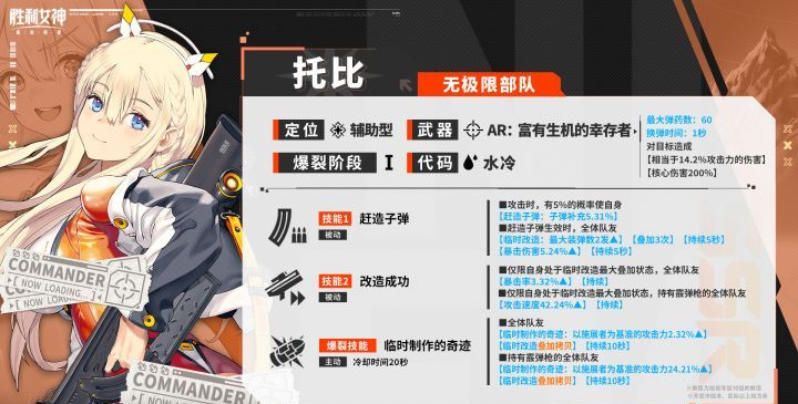 《胜利女神：新的希望》新辅助角色托比技能详情