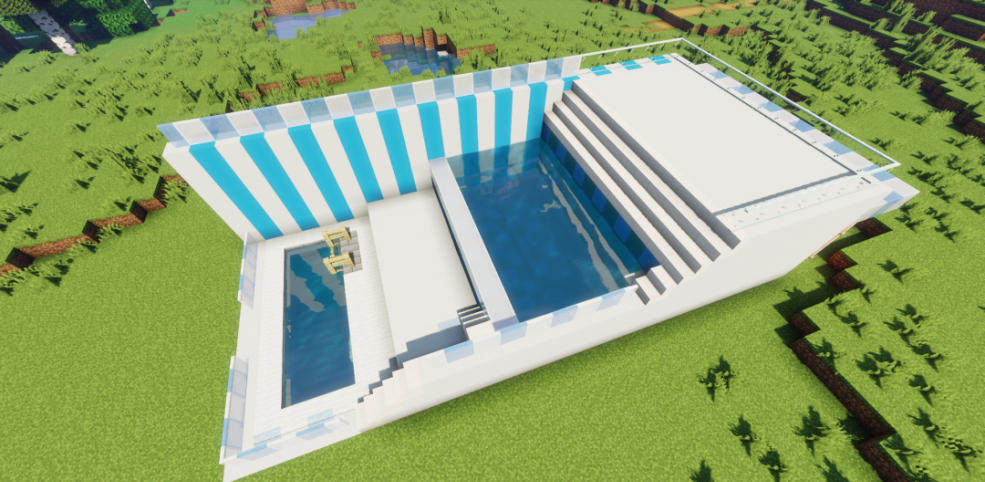 《我的世界:移动版》露天泳池改造方案