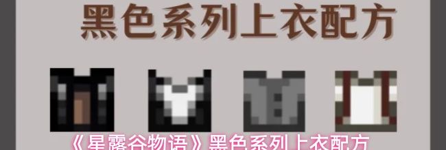 《星露谷物语》黑色系列上衣配方