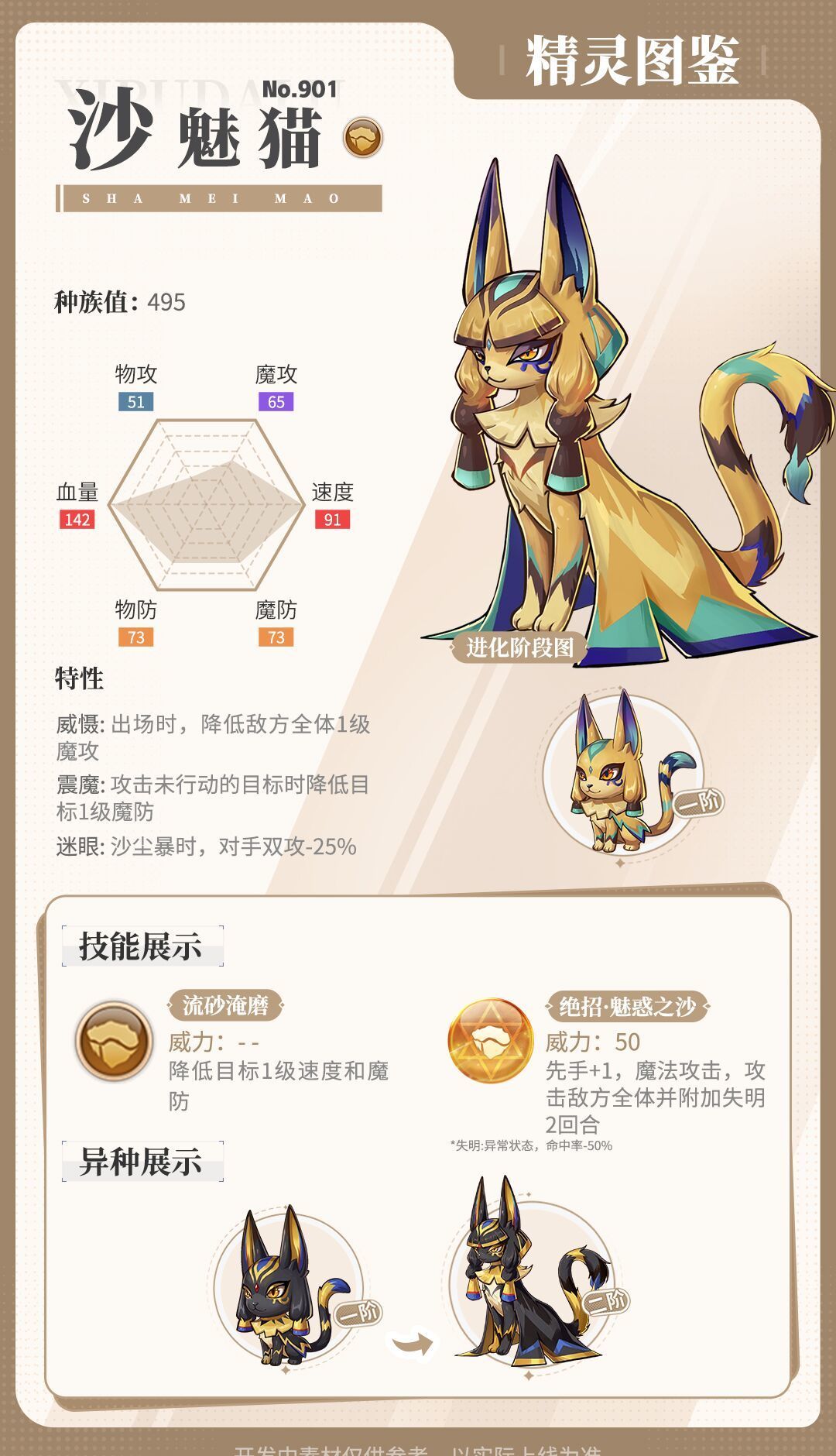 《西普大陆》沙魅猫精灵图鉴