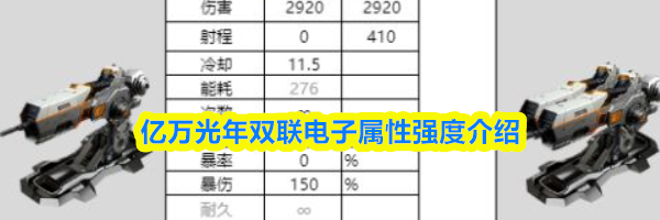 亿万光年双联电子属性强度介绍